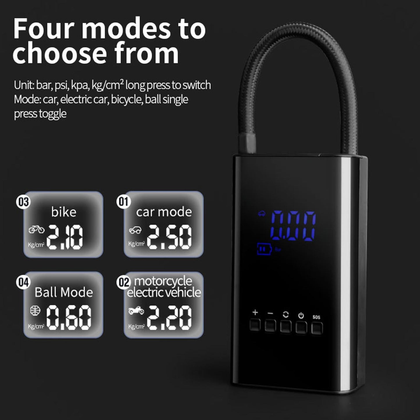 Portable LED Digital Air Pump Compressor