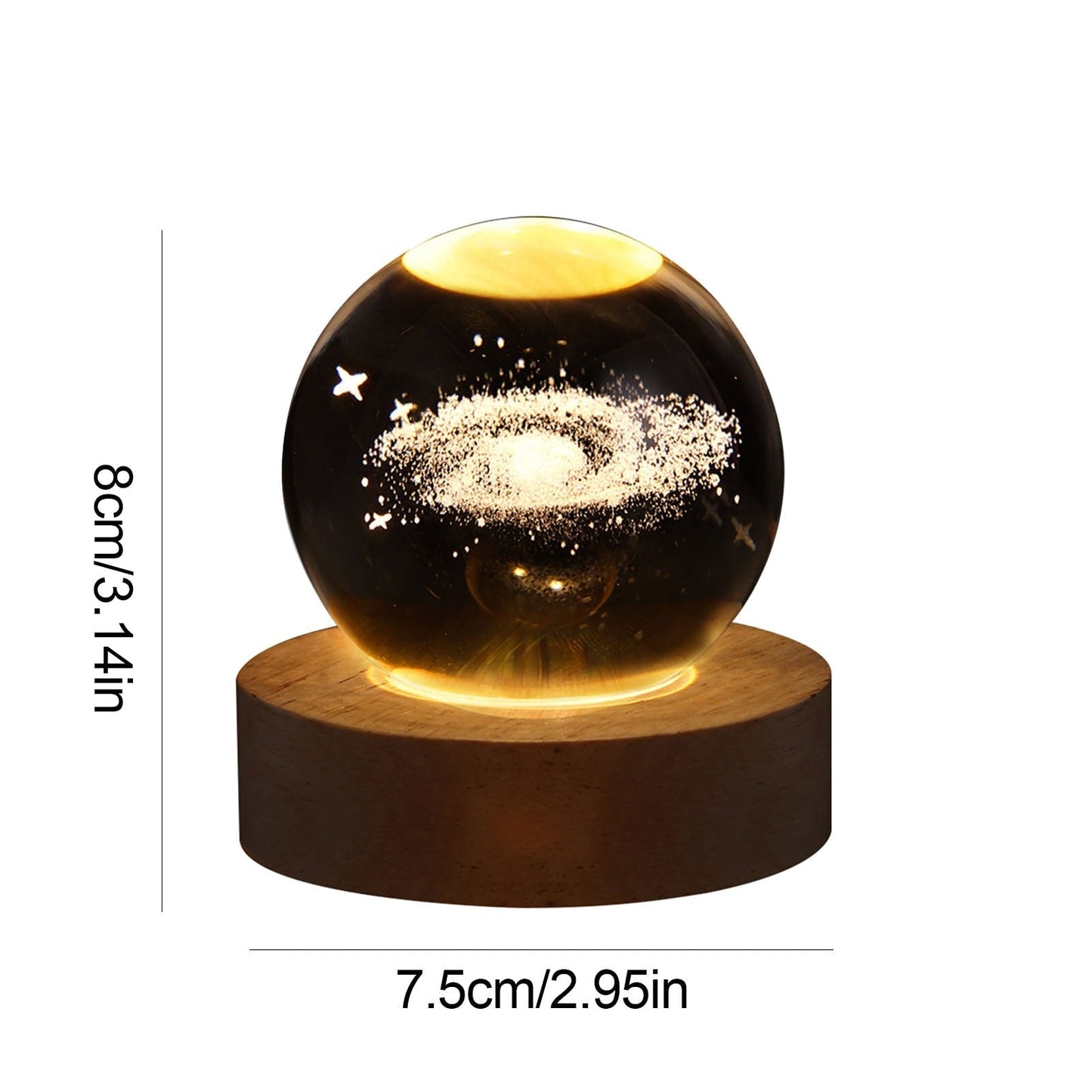 Sparkling Glass Globe Table Lamp