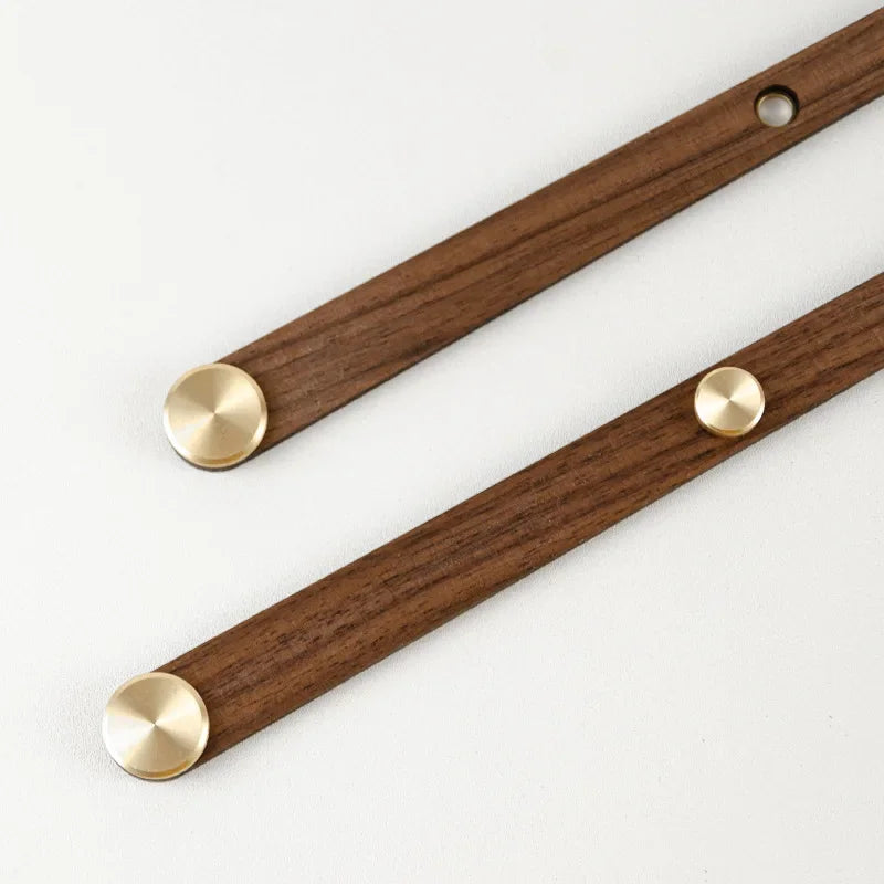 Big Wooden Wall Clock with Natural Walnut Finish