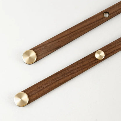 Big Wooden Wall Clock with Natural Walnut Finish