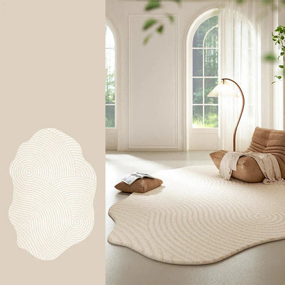 Soft Beige Stripe Area Rug