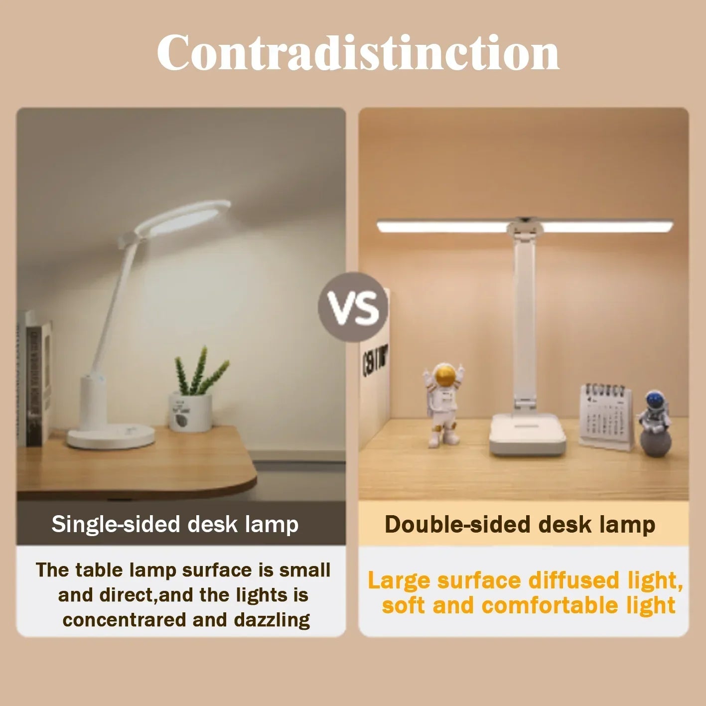 Bright LED Desk Lamp with USB Charging and Dimmer
