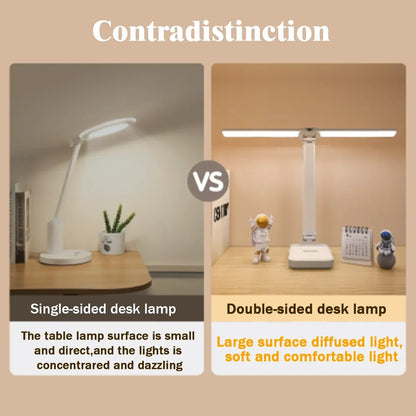 Bright LED Desk Lamp with USB Charging and Dimmer