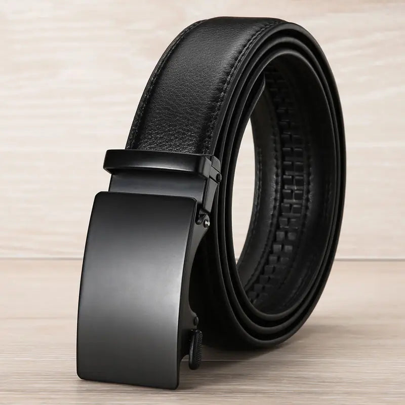 Premium Leather Men's Automatic Buckle Belt