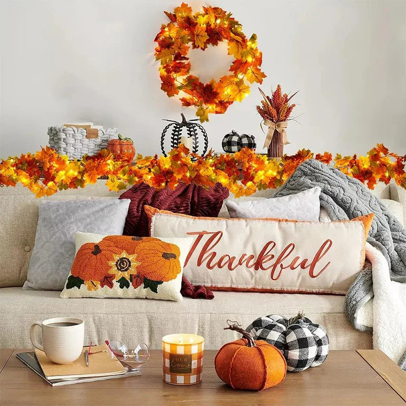 Befez Autumn Artificial Leaf Garland for Home Decor
