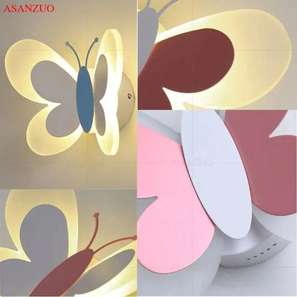 Colorful LED Butterfly Wall Light