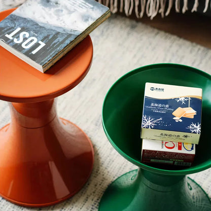 Stylish Modern Plastic End Table with Wide Base