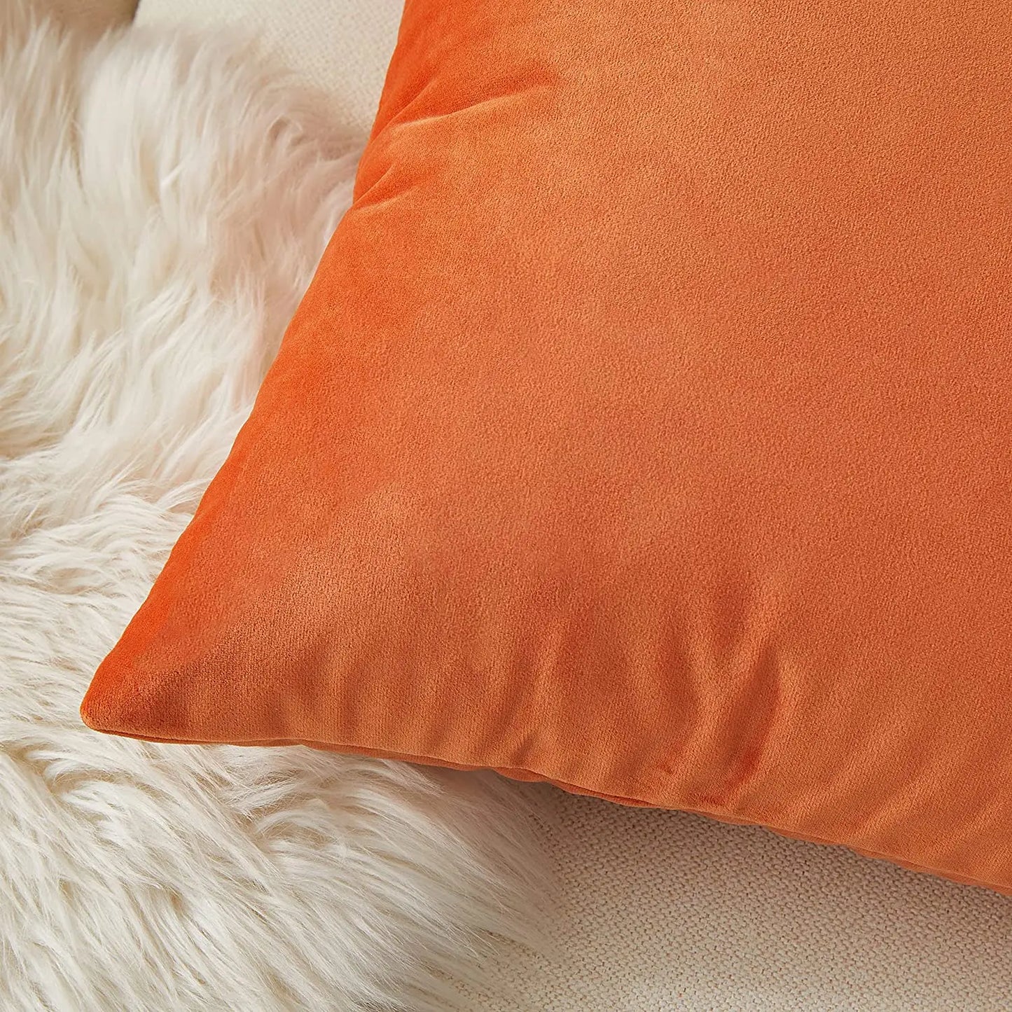 Soft Velvet Pillow in Bright Pastel Colors for Home