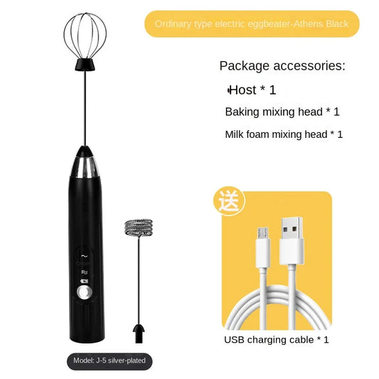 Premium Electric Milk Frother with Stainless Steel Attachments - Befez