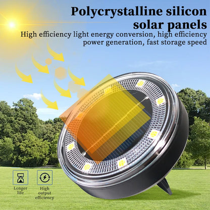 Outdoor Solar Powered Garden Lamp Waterproof Automatic