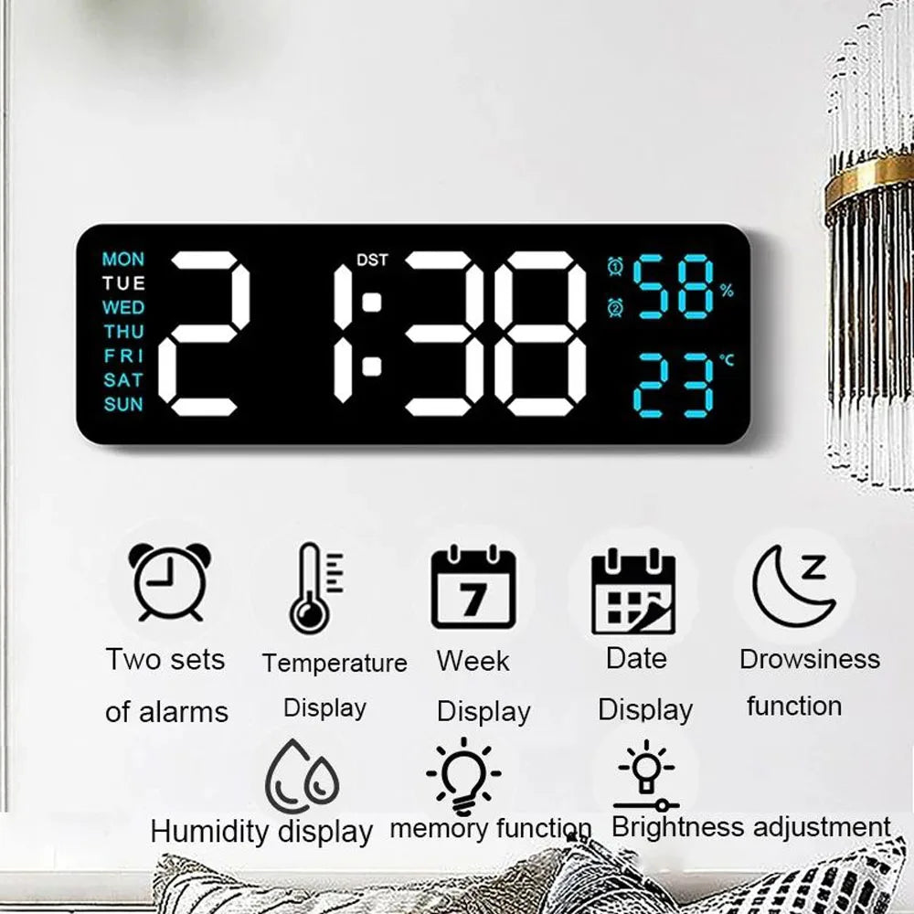 Compact Digital Clock with Alarm and Date