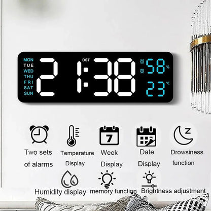 Compact Digital Clock with Alarm and Date