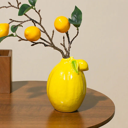 Yellow Glazed Ceramic Vase
