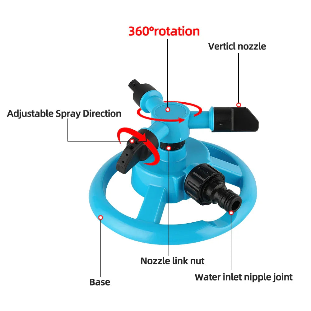 Efficient 360° Rotating Lawn Sprinkler System
