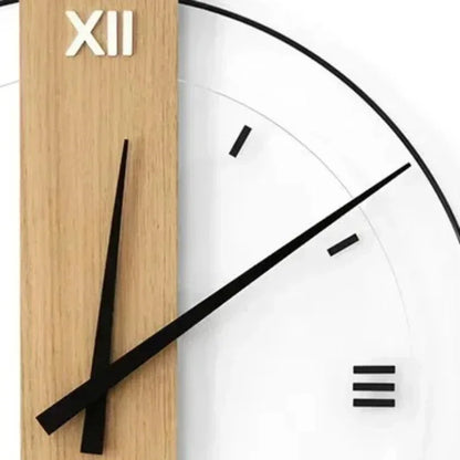 Quiet Wooden Wall Clock with Smooth Mechanism
