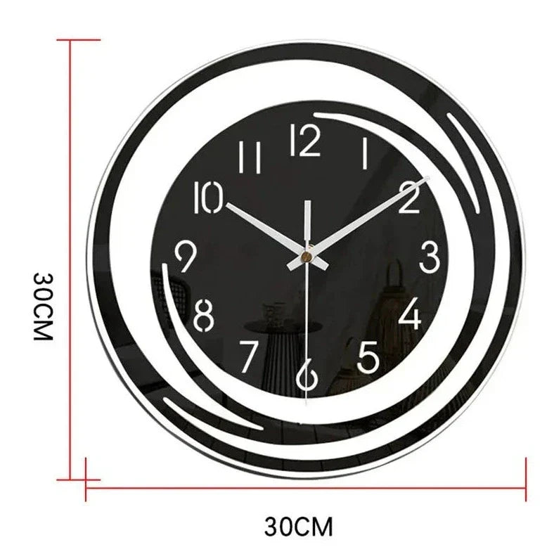 Simple Black Acrylic Wall Clock