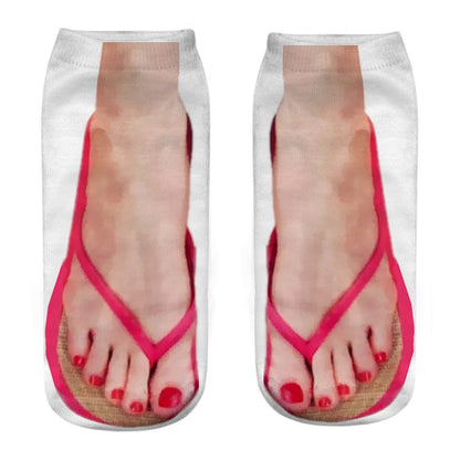Quirky 3D Novelty Low Cut Ankle Socks