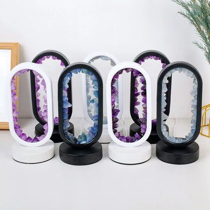 Purple Crystal Table Lamp