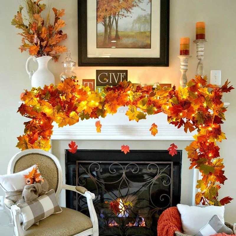 Befez Autumn Artificial Leaf Garland for Home Decor