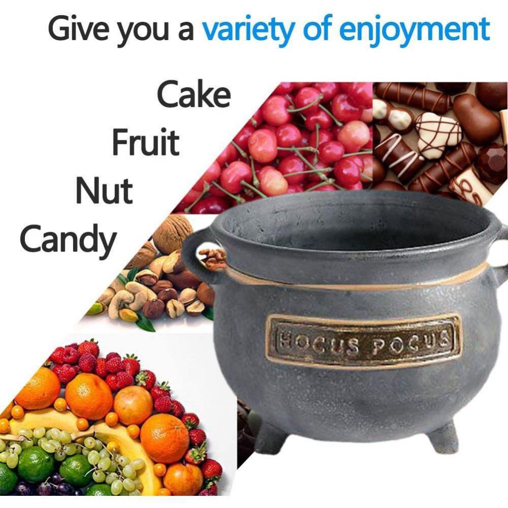 Spooky Witch Cauldron Halloween Bowl