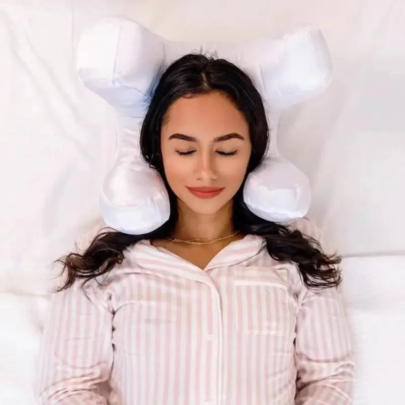 Soft Face Pillow Set with Silk Cover for Beauty Sleep