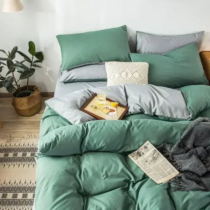 Soft Reversible Duvet Cover Set for Bed