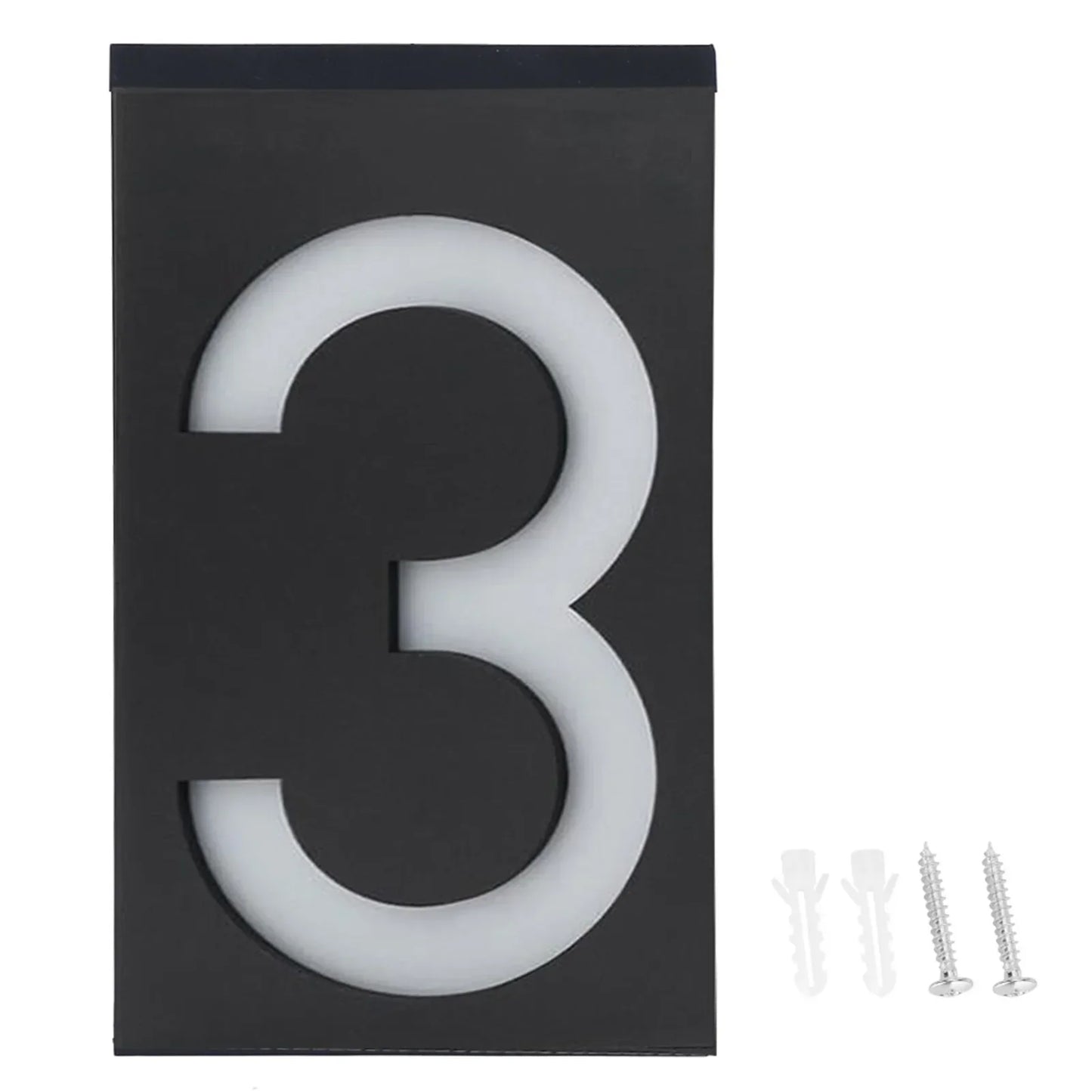 Outdoor Solar Powered House Number Lamp