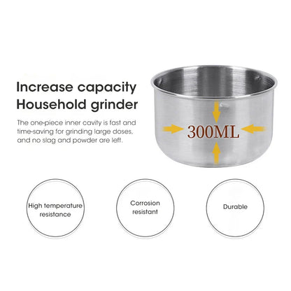 Compact Electric Grinder - 300ml Fine Mill for Coffee, Spices