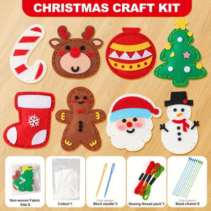 Easy DIY Christmas Craft Felt Sewing Kit