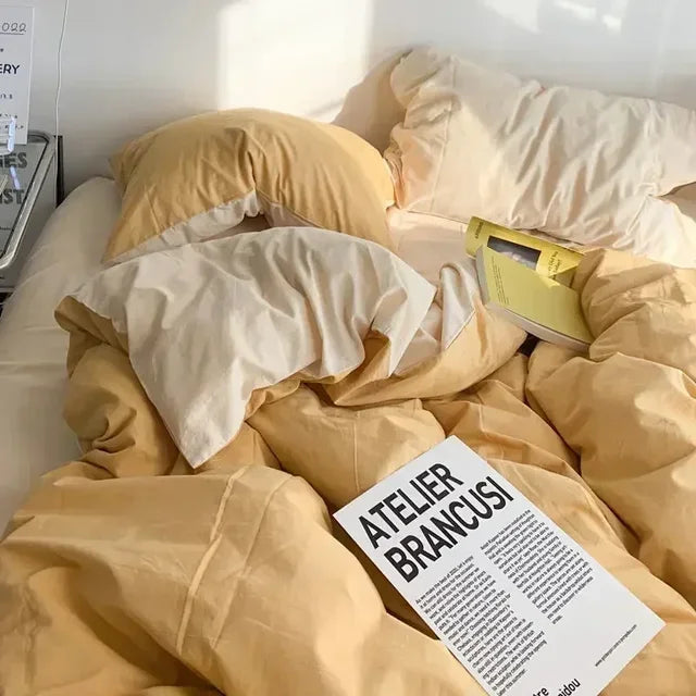 Soft Reversible Duvet Cover Set for Bed
