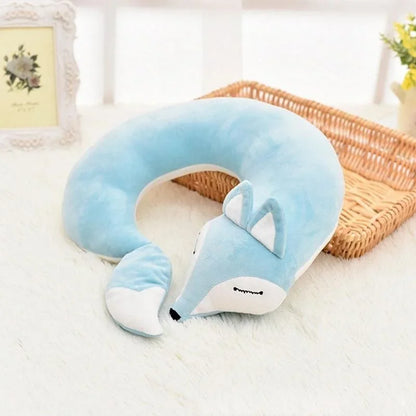 Comfy Travel Fox Neck Pillow for Kids & Adults