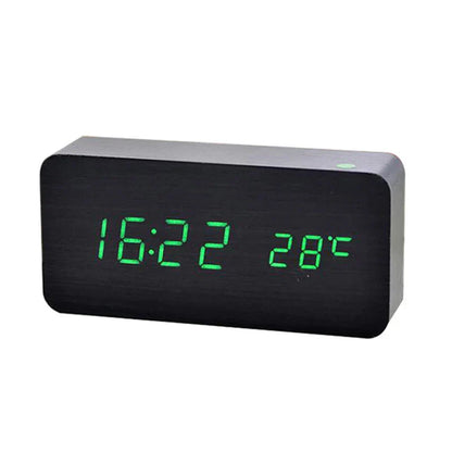 Rustic Wooden LED Desk Clock
