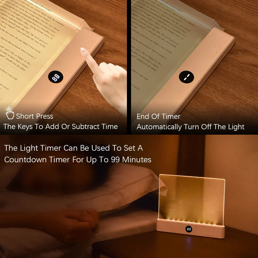 Compact LED Reading Light Bookmark Clip