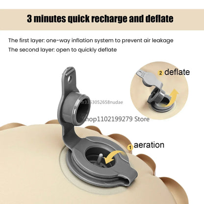 Lightweight Inflatable Camp Sleeping Mat with Foot Pump