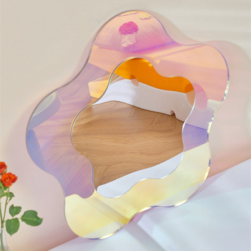 Decorative Glass Floral Wall Mirror