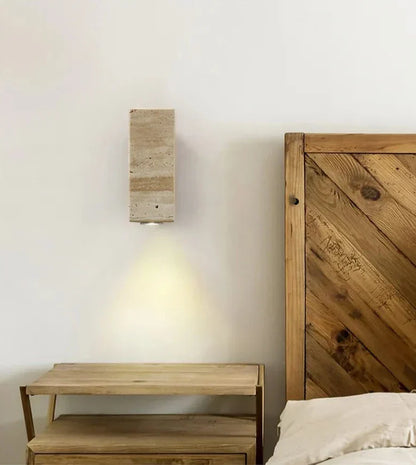 Natural Stone LED Wall Light Fixture