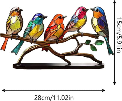 Vibrant Bird Figurine Decorative Desk Ornaments
