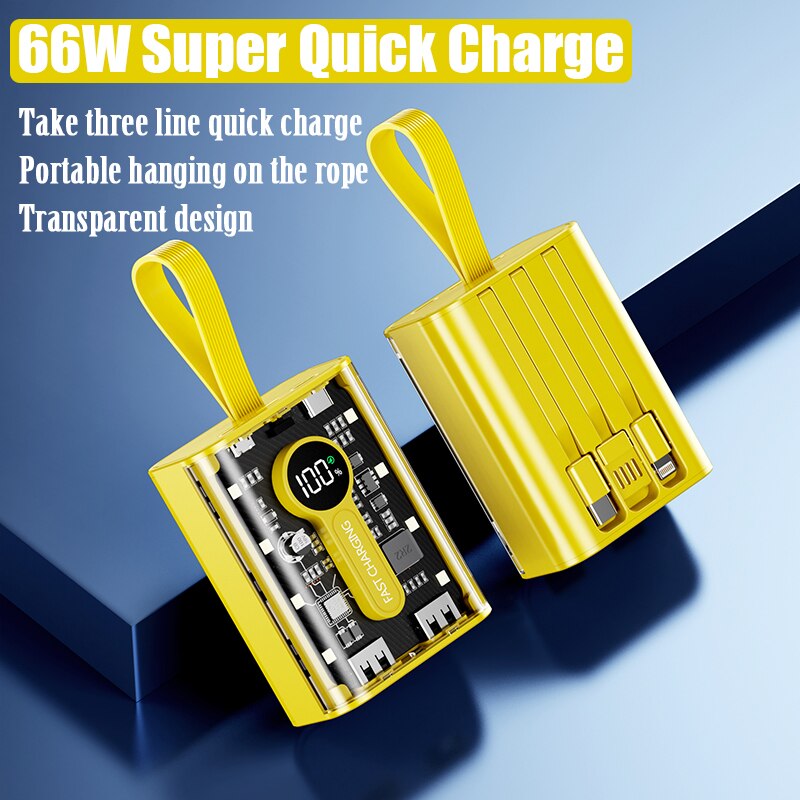 Clear Fast Charging Portable Power Bank