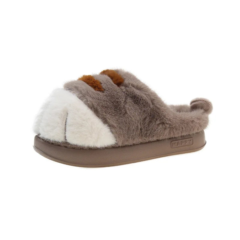 Cozy Cat Paw Slippers for Women Soft & Warm