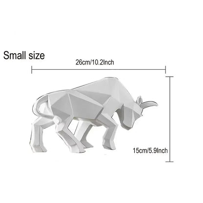 Stylish Bull Figurine Modern Resin Decor 35cm - Befez