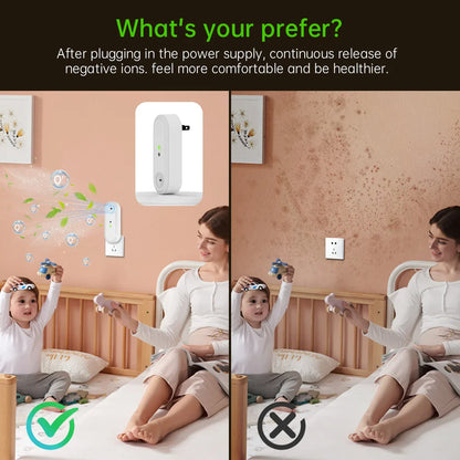Compact Air Purifier with Night Light & Ion Technology