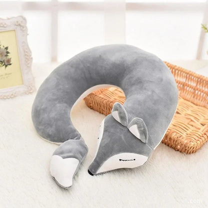 Comfy Travel Fox Neck Pillow for Kids & Adults