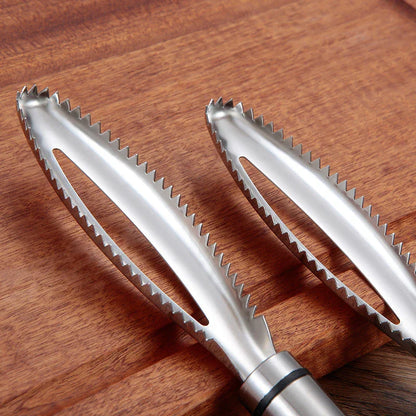Easy Fish Scale Remover Tool with Bone Tweezers