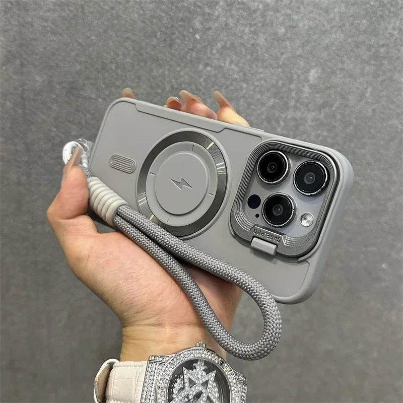 Slim Magnetic iPhone Lens Case with Soft Wrist Strap - Befez