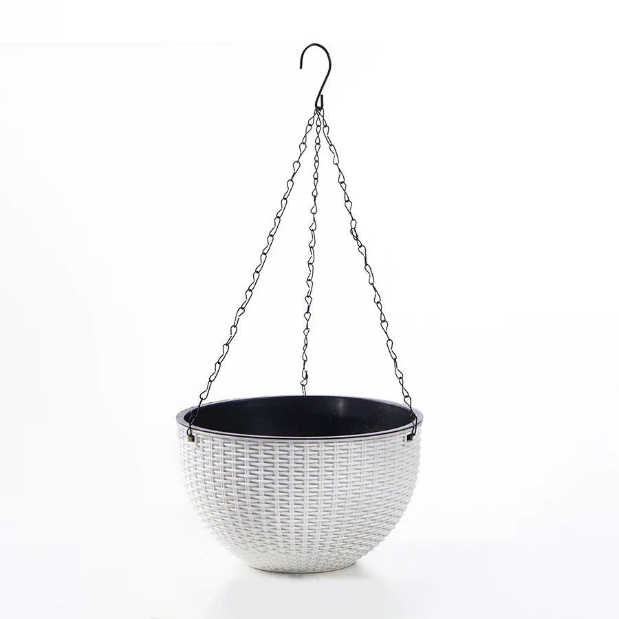 Natural Woven Hanging Planter Basket