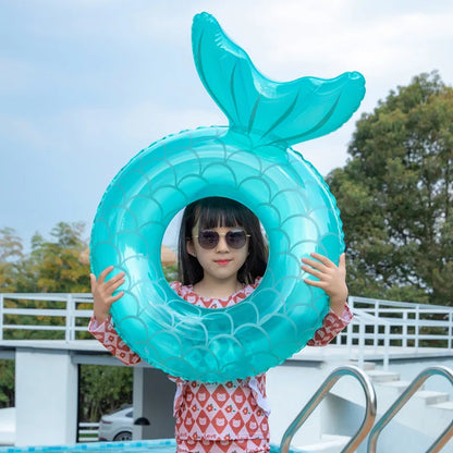 Colorful Mermaid Pool Float with Back Support
