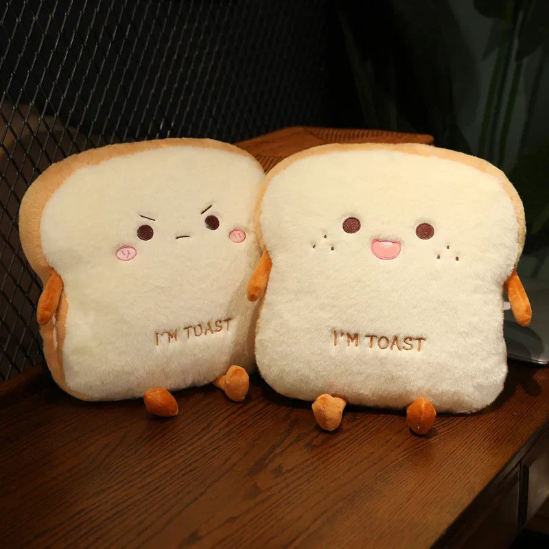 Cozy Plush Bread Shaped Hand Warmers Pillow