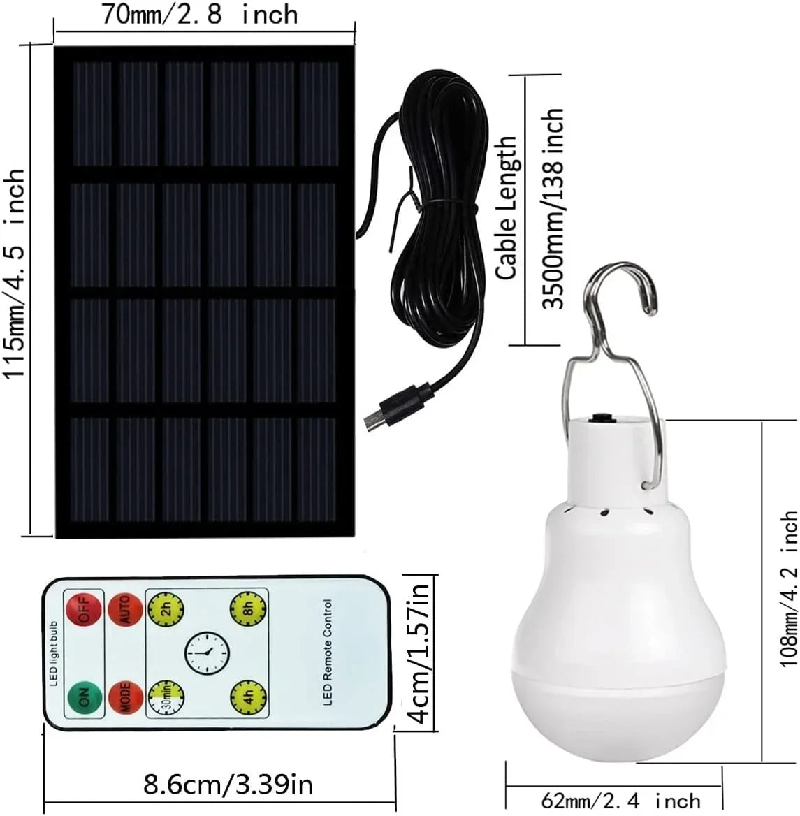 Compact Solar Powered LED Camping Lamp