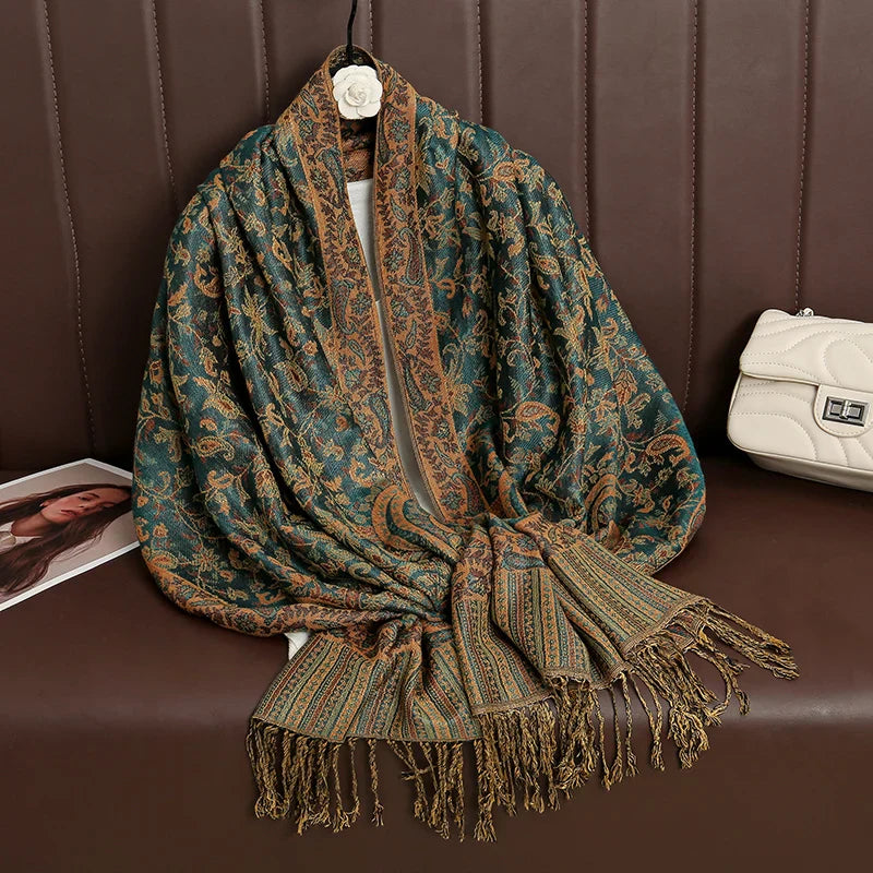 Soft Cashmere Women's Scarf Luxury Warm Print