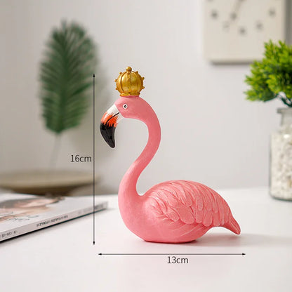 Stylish Pink Flamingo Home Decor Figure